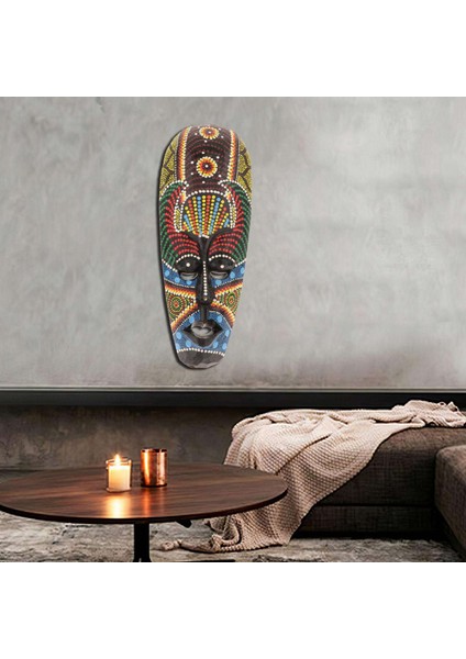 F Fityle Ahşap Afrika El Oyma Tribal Yüz Maskesi 2,5 cm (Yurt Dışından) fırsatları