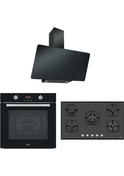 Ankastre Set (Fpj 915 Bk A Davlumbaz - Fhns 905 Bk Ocak - Fsl 86 Bk Fırın)