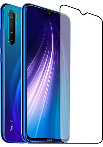 Xiaomi Redmi Note 8 Ekran Koruyucu 20D Temperli Cam Siyah