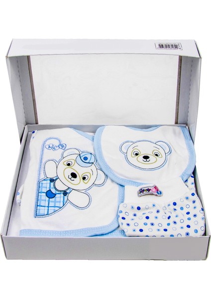 Erkek Bebek Yenidoğan Giyim Seti 5 Parça Mavi Panda Desenli Hastane Çıkışı fiyatları