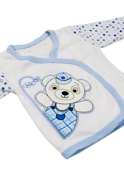 Erkek Bebek Yenidoğan Giyim Seti 5 Parça Mavi Panda Desenli Hastane Çıkışı fırsatları