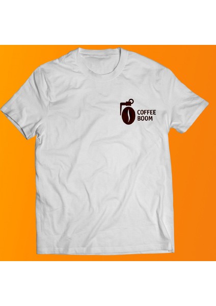 Coffeboom Baskılı %100 Pamuk Oversize T-Shirt Büyük Beden Tişört