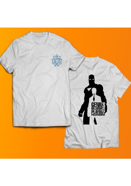 Iron Heart Çift Taraf Baskılı %100 Pamuk Oversize T-Shirt Büyük Beden Tişört