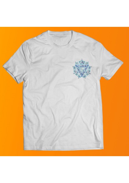Iron Heart Çift Taraf Baskılı %100 Pamuk Oversize T-Shirt Büyük Beden Tişört