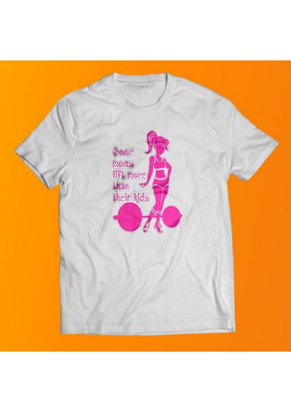 Mom's Lift Baskılı %100 Pamuk Oversize T-Shirt Büyük Beden Tişört