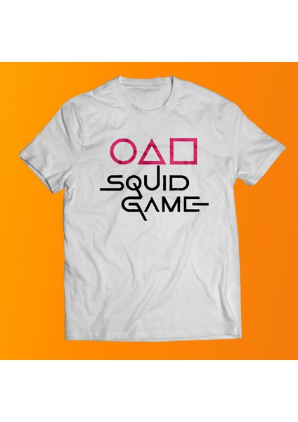 Squid Game Baskılı %100 Pamuk Oversize T-Shirt Büyük Beden Tişört