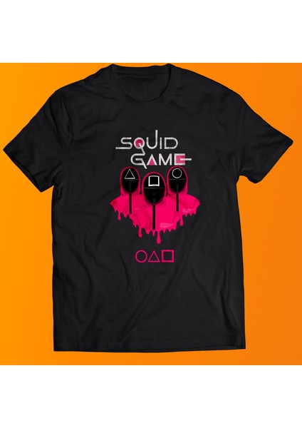 Squid Game Baskılı %100 Pamuk Oversize T-Shirt Büyük Beden Tişört