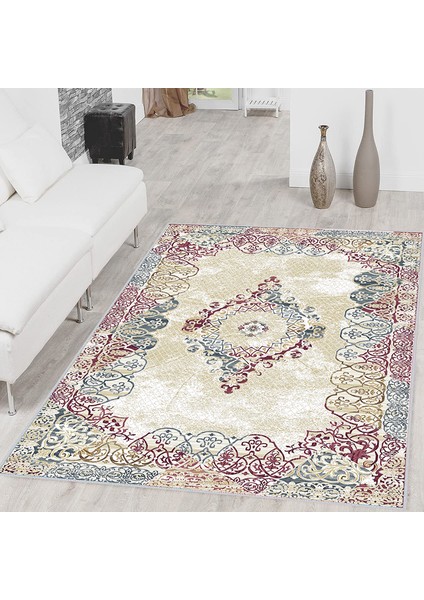 Dijital Baskı Yıkanabilir Kaymaz Taban Salon Halısı RVG1483