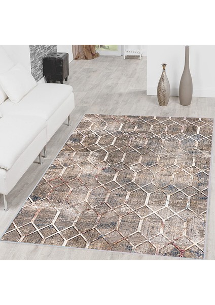 Dijital Baskı Yıkanabilir Kaymaz Taban Salon Halısı RVG1513-SD239