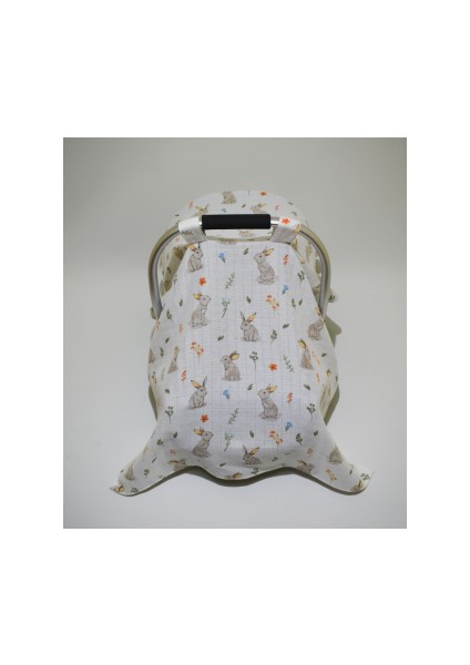 Puset Örtüsü %100 Pamuk Müslin Kumaş Tavşan Figürlü fiyatları