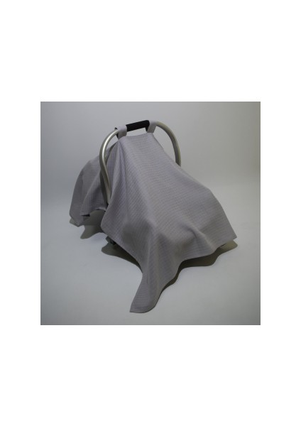 Puset Örtüsü %100 Pamuk Müslin Kumaş Düz Gri