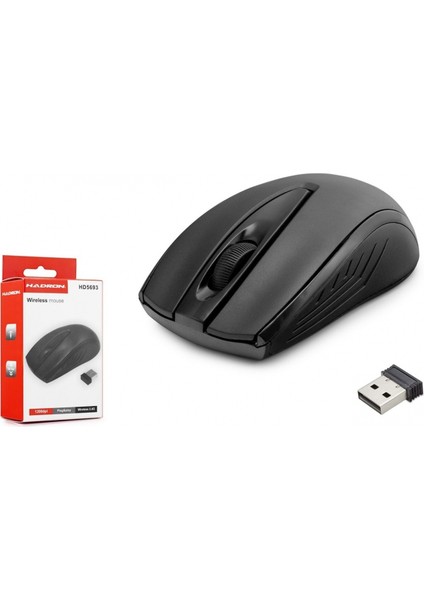 HD5693 2.4ghz Nano Receiver 1200DPI Kablosuz Mouse -Siyah