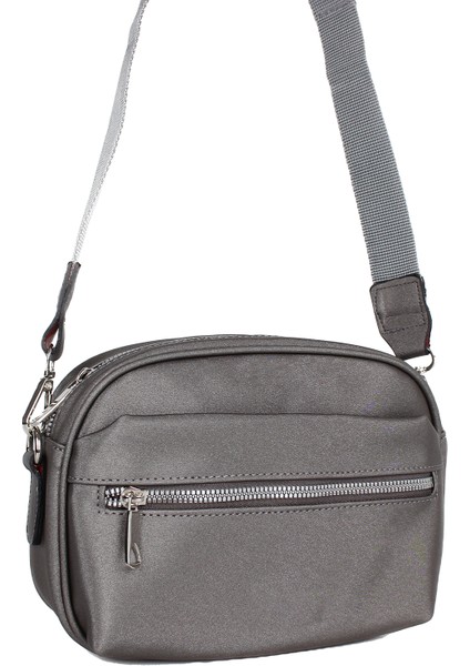 1361 Antrasit deri Deri Çapraz Omuz Çantası