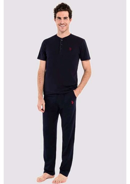 12005 Erkek Lacivert 3'lü Pijama Takım modelleri
