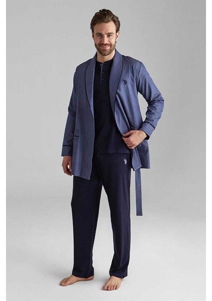 12000 Erkek Lacivert Sabahlık Pijama Şort 5'li Set Takım fiyatları