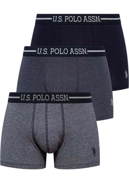 80306 Erkek Lacivert-Lacivert-Lacivert 3'lü Boxer