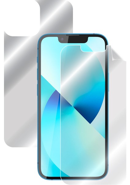 Apple iPhone 13 Mini Tam Kaplama Ekran ve Arka Koruma - Şeffaf