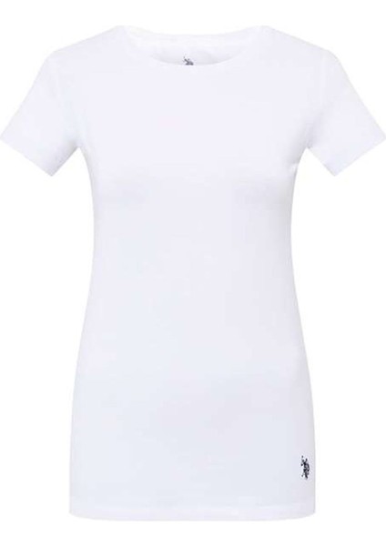 66002 Kadın Beyaz Kısa Kollu Yuvarlak Yaka T Shirt modelleri