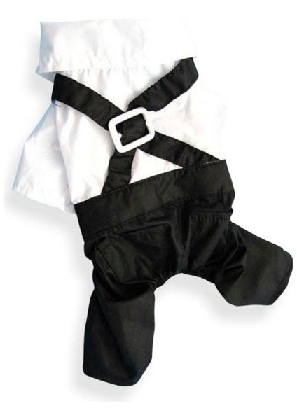 Tuxedo Smokin Köpek Kıyafeti Damatlık Siyah - Beyaz L indirimleri