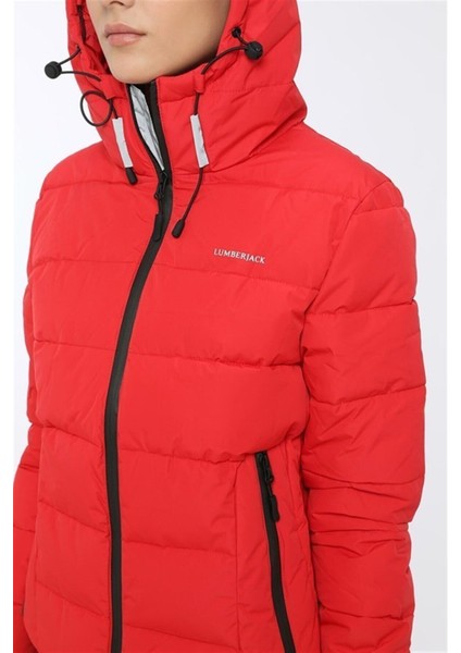 Apreski Coat Kadın Kısa Mont Kaban Kırmızı V5 modelleri