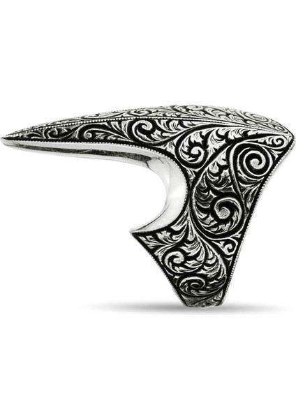 925 Ayar Gümüş Özel Tasarım Sivri Okçu Zihgir Yüzük fiyatları