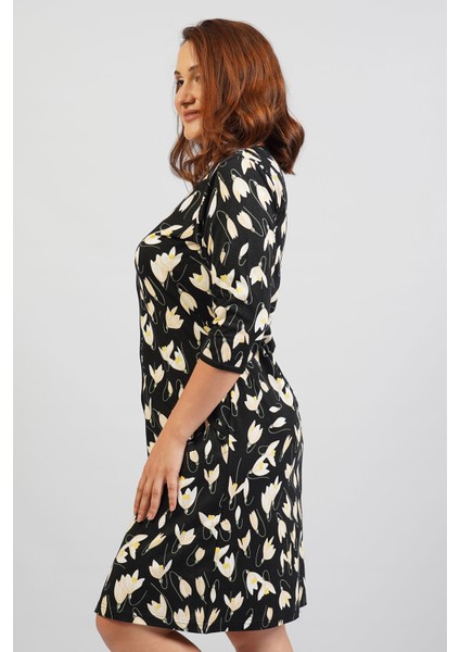 Pamuklu Büyük Beden Fakir Kolfermuarlı Ev Elbısesı modelleri