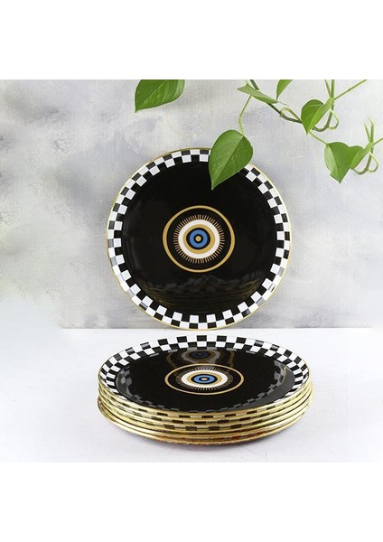 Nazar Siyah Servis Tabağı 26 cm 6'lı