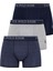 Desenli Lacivert Gri 3'lü Erkek Boxer 80263 1