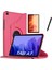 Samsung Galaxy Tab A 8.0 (2019) T290 Kılıf Standlı Uyku Modlu Smart Cover Akıllı Tablet Kılıfı Pembe 1