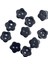 10 Adet 10 mm Çiçek Düğme (Siyah) 1