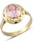 Altın Grek Pembe Renk Yüzük 8X10 mm 21 1