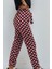 Yuvarlak Desenli Pijama Altı Kırmızı 1
