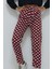Yuvarlak Desenli Pijama Altı Kırmızı 2