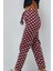 Yuvarlak Desenli Pijama Altı Kırmızı 4