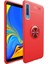 Samsung Galaxy A7 2018 Yüzüklü Manyetik Ravel Kılıf Kırmızı 1