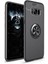 Samsung Galaxy S8 Yüzüklü Manyetik Ravel Kılıf Siyah 1