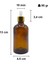 100 cc Amber Damlalık Metal Gold Sızdırmaz Kapaklı 100 ml Dropper Cam Serum Şişesi 20 Adet 2
