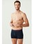 80097 Erkek Siyah-Antrasit-Lacivert 3'lü Boxer 4