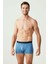 80256 Erkek Indigo-Lacivert-Indigo 3'lü Boxer 5