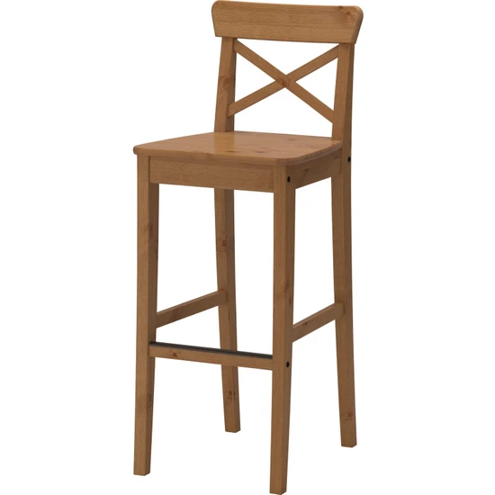 Ikea Ingolf Bar Taburesi Antika Vernik 74 cm