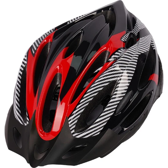 Homyl 65 cm Ayarlanabilir Bisiklet Kaskı - Kırmızı/Siyah (Yurt Dışından)