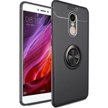 Kvy Xiaomi Redmi Note 4 Yüzüklü Manyetik Ravel Kılıf Siyah