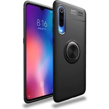 Kvy Samsung Galaxy A70 Yüzüklü Manyetik Ravel Kılıf Nano Ekran Koruyucu Full Setsiyah
