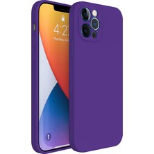FitCase iPhone 13 Pro Max Kılıf Fitcase Premiums Silikon Arka Kapak Mor