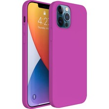 FitCase iPhone 12 / 12 Pro Kılıf Fitcase Premiums Silikon Arka Kapak Mor