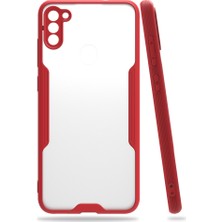 FitCase Samsung Galaxy A11 (A115) Kılıf Platin Matte Silikon Arka Kapak Kırmızı