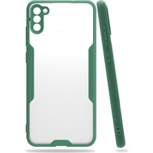 FitCase Samsung Galaxy A11 (A115) Kılıf Platin Matte Silikon Arka Kapak Koyu Yeşil