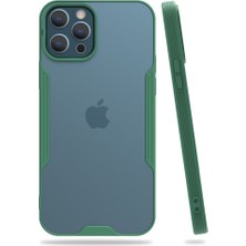 FitCase iPhone 12 / 12 Pro Kılıf Platin Matte Silikon Arka Kapak Koyu Yeşil