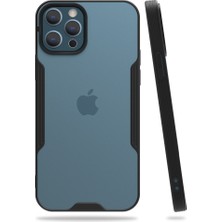 FitCase iPhone 12 Pro Max Kılıf Platin Matte Silikon Arka Kapak Siyah