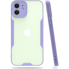 FitCase iPhone 12 Mini Kılıf Platin Matte Silikon Arka Kapak Lila